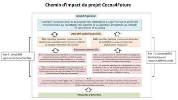 Chemin d'impact du projet Cocoa4Future (©Cirad, Patrick Jagoret)